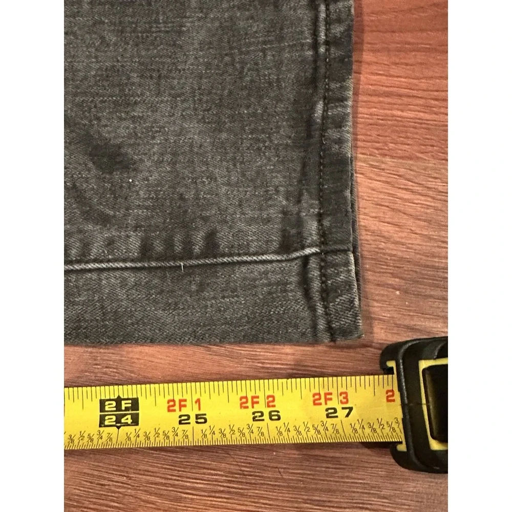 American‎ Eagle Jeans Mens 31x30* Black Skinny Ripped Low Rise Stretch Denim